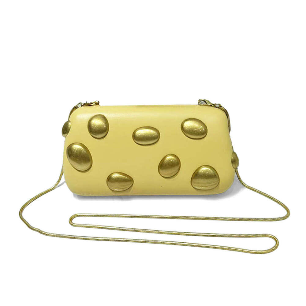 designer bag tote bag Box Bag Clip Small Coin Purse Inlaid with Pebbles Chain Niche Evening Clutch for Women