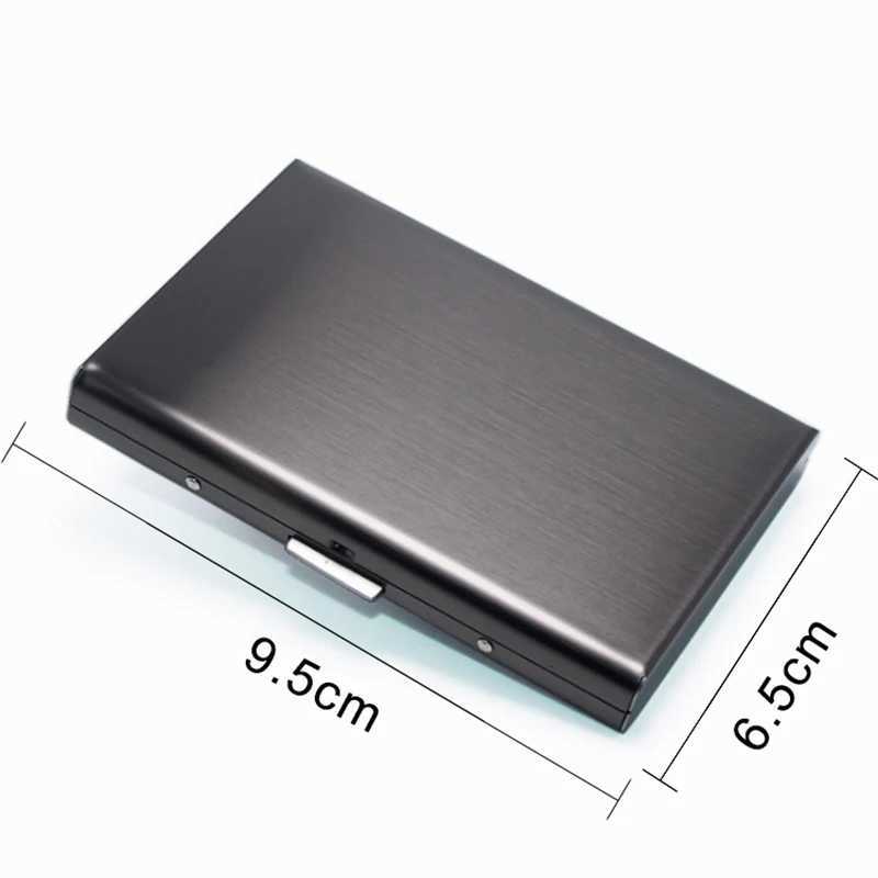 Rfid Credit Card Holder Men Minimalist Wallet Aluminium Bank Cardholder Case with Money Clip Designer Porte CarteW251017
