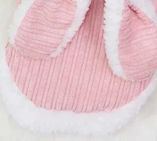 Adorable Rabbit Design Dog JacketWarm Winter Coat for Chihuahua Puppy with Soft Fur Hoodie Cozy PetClothes SmallBreed OuterwearW251017