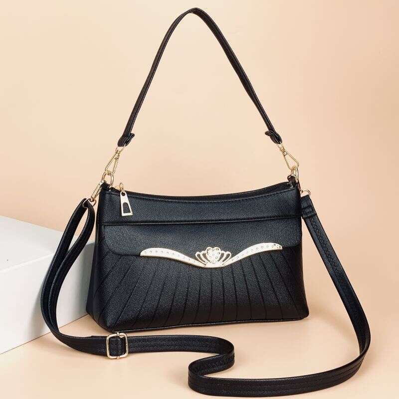 Guangzhou Hengli Middle-aged Mom Casual Elegant Versatile Single Shoulder Crossbody Women's Bag Large Capacity Handbag