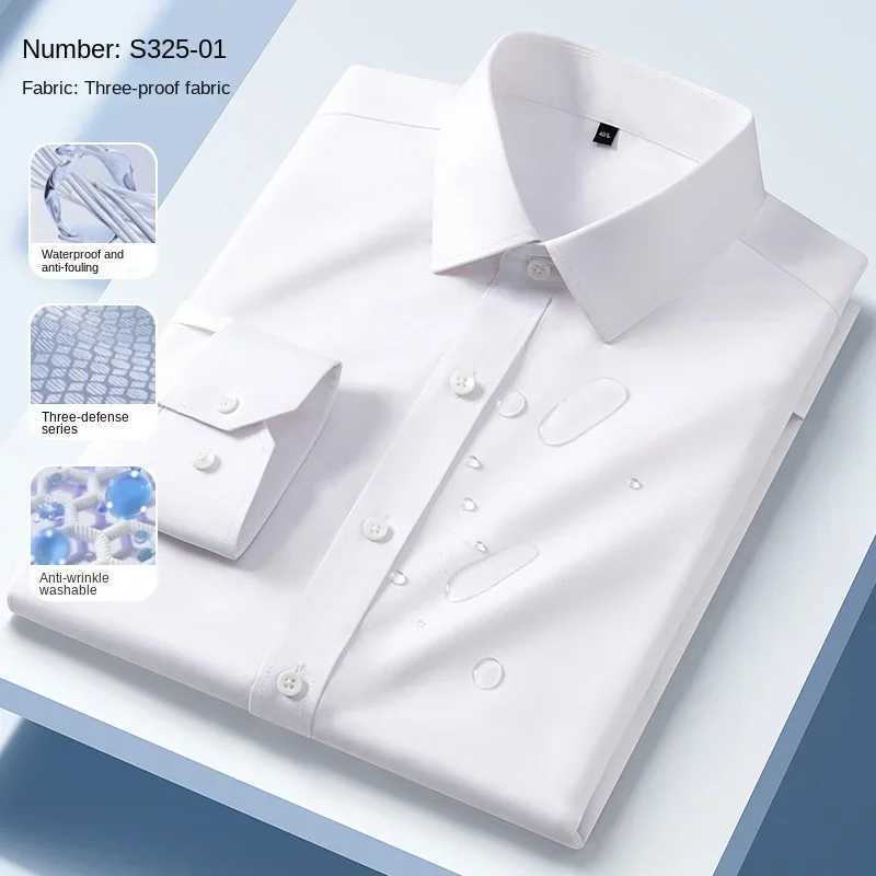 solid white shirt with three thin long sleeves professional clothes overalls cardigan and mens formal suit without pockets J251017