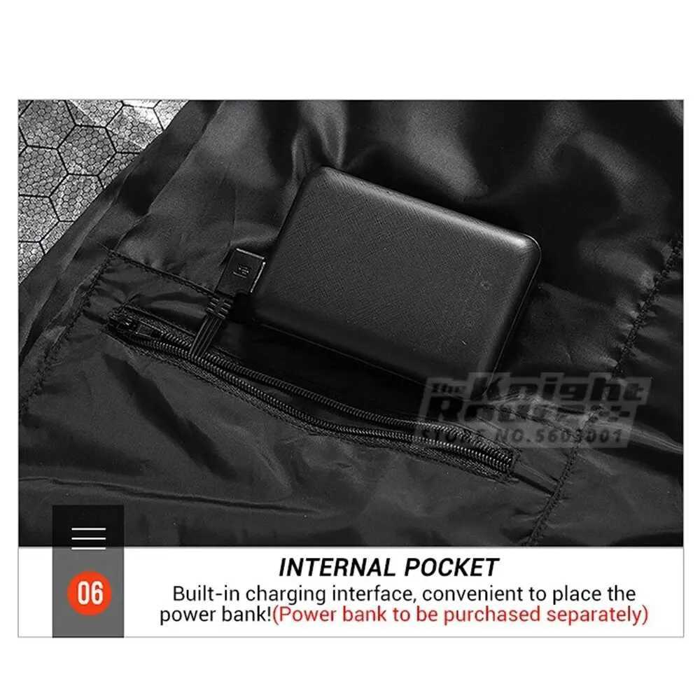 21 Areas Heated Jacket Men Electric Winter Womens Motorcycle Jacket USB Warm Vest Heating Jacket Heated Vest Coat Ski Hiking H251017