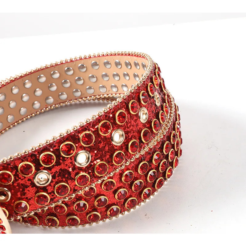 Full diamond belt fashionable and versatile decoration personalized diamond inlaid water diamond crystal sparkling belt 251010