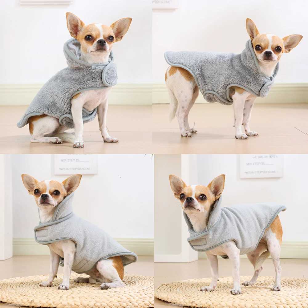 Reversible Pet Coat Winter Warm Big Dog Clothes For Small Medium Dogs Cats Soft Fleece Puppy Sweater Jacket Yorkie Pug CostumeW251017