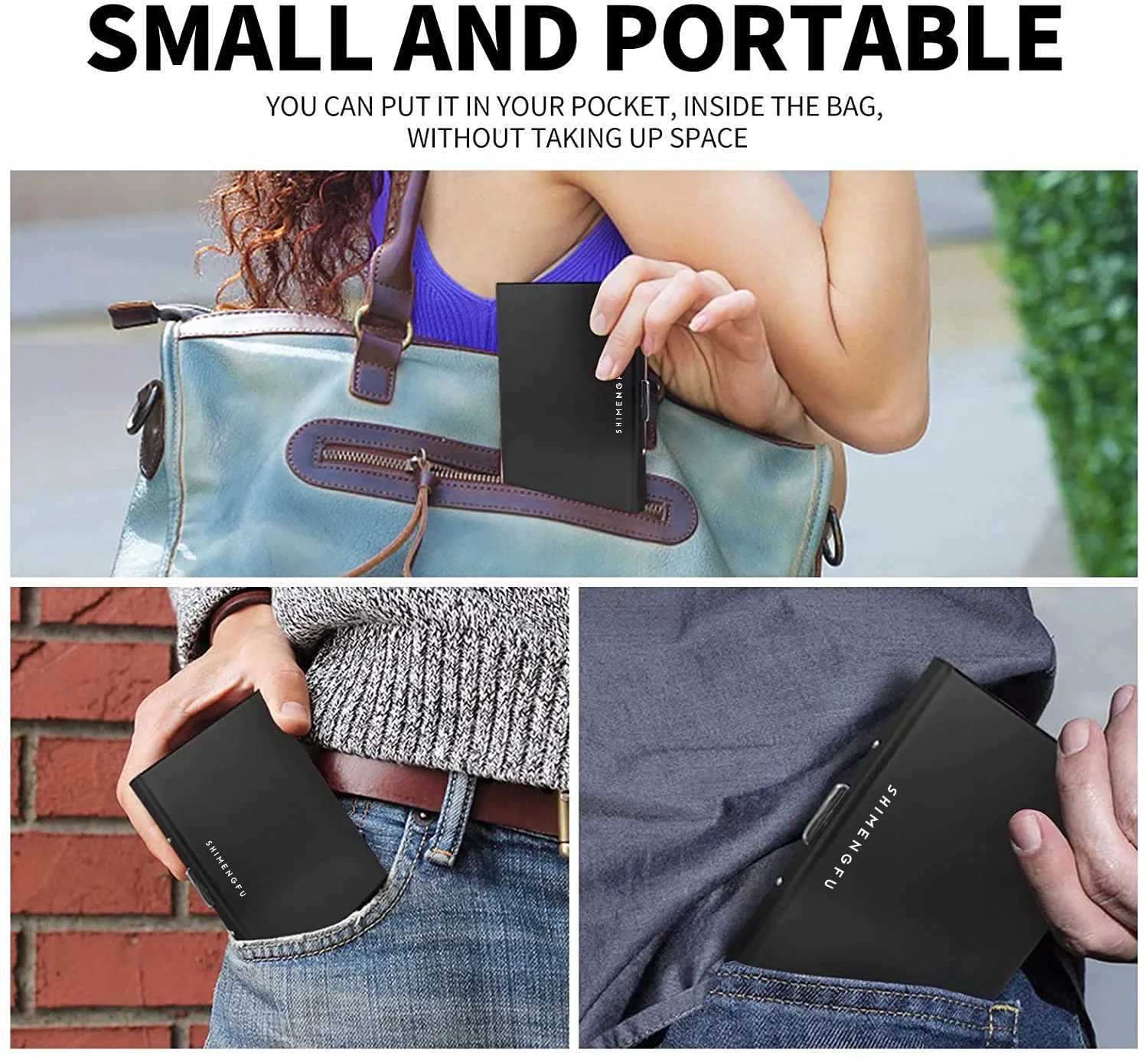 Stainless Steel Antimagnetic Card Holder Metal Credit Card Case Business Organizer Purse for Men And WomenW251017