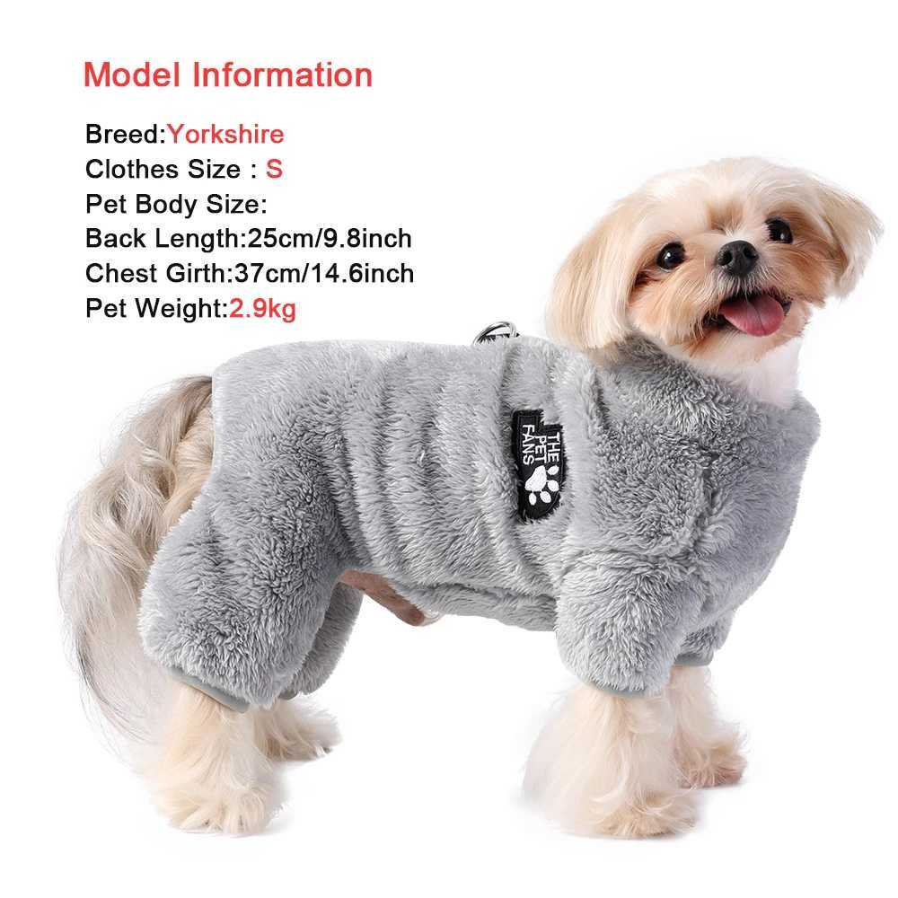 Soft Dog Jacket Coat Pet Jumpsuit For Small Medium Dogs Cats Autumn Winter Warm Flush Dog Clothes Chihuahua Yorkshire OverallsW251017