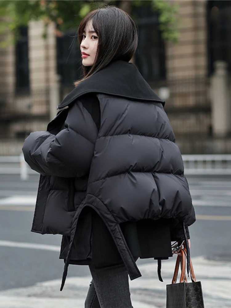 AmaxE 2024 Winter Snow Clothes Women Fashion Loose Warm Duck Down Jackets Ladies Casual Thicken Parkas Classic Coats W251016