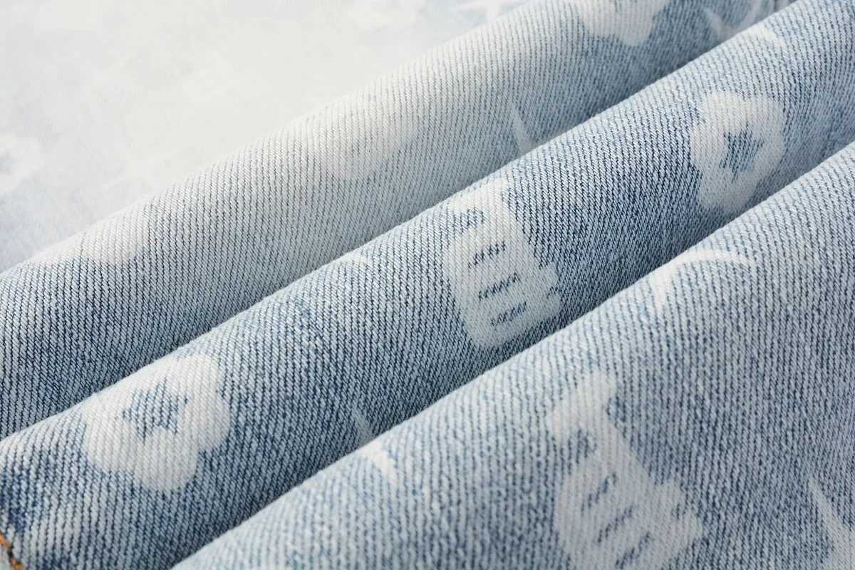 2025 1 Jean Print Pants 9089 Style High Waist Loose Fit Straight Leg Blue Jeans Womens Fashion Casual Trousers1 Y251105