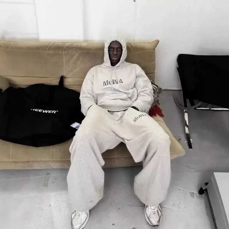 Mowalola Embroidery Sweatpants Men Women Drawstring Trackpants Streetwear Pants Loose Casual Cotton Jogger TrousersXJ251017