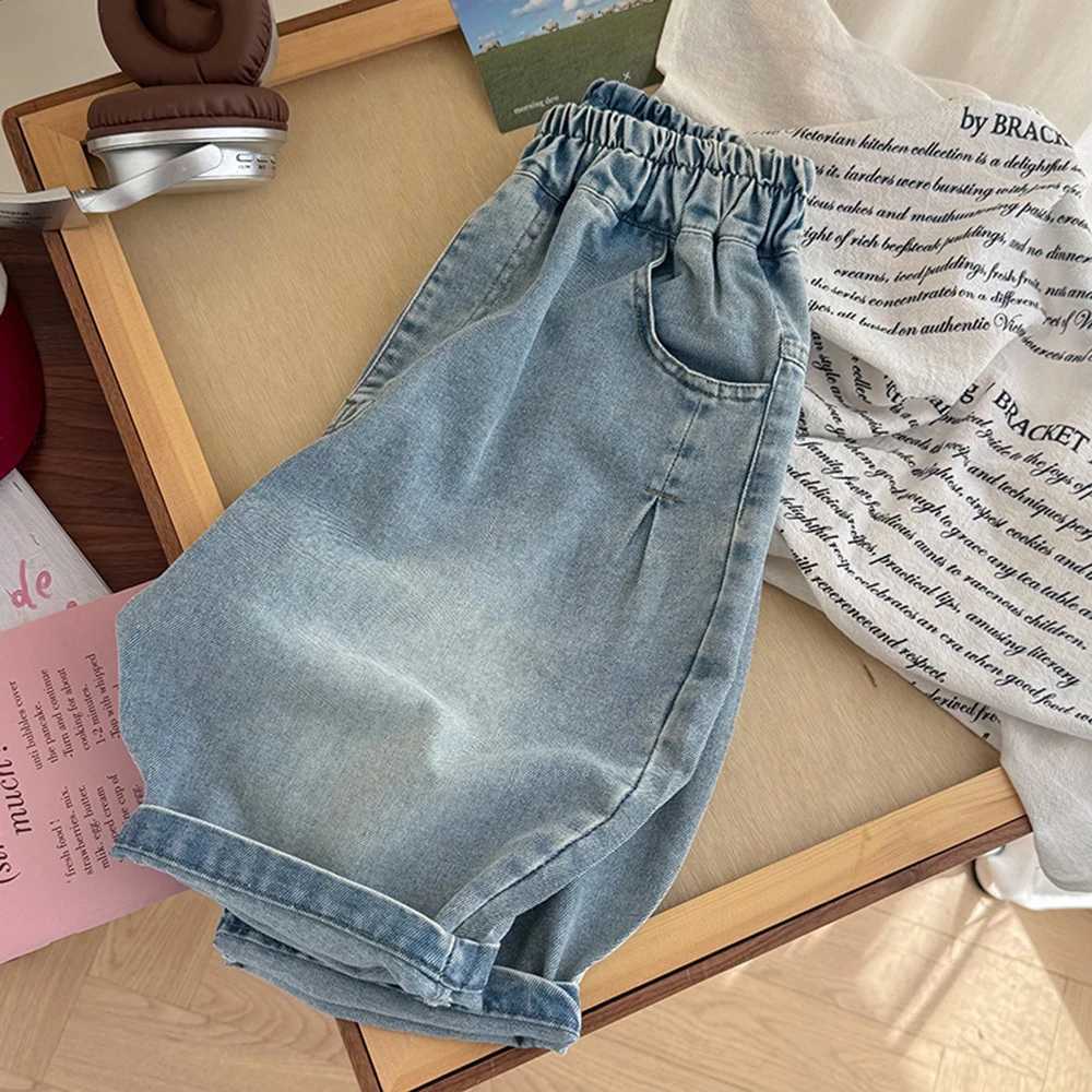 Solid Color Childrens Summer Jeans Cropped Pants New Balloon Pants Sports And Casual Pants Fashionable JeansT251017