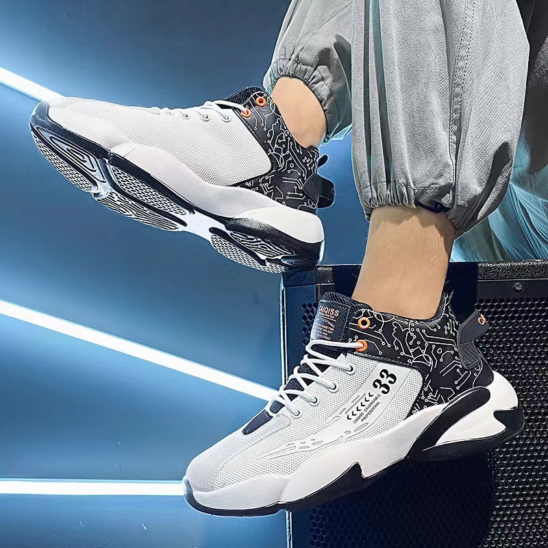 Basketball Shoes Fashion Sneakers Men Student Anti-slip Wear-resistant Mesh Breathable Sport Running Shoes