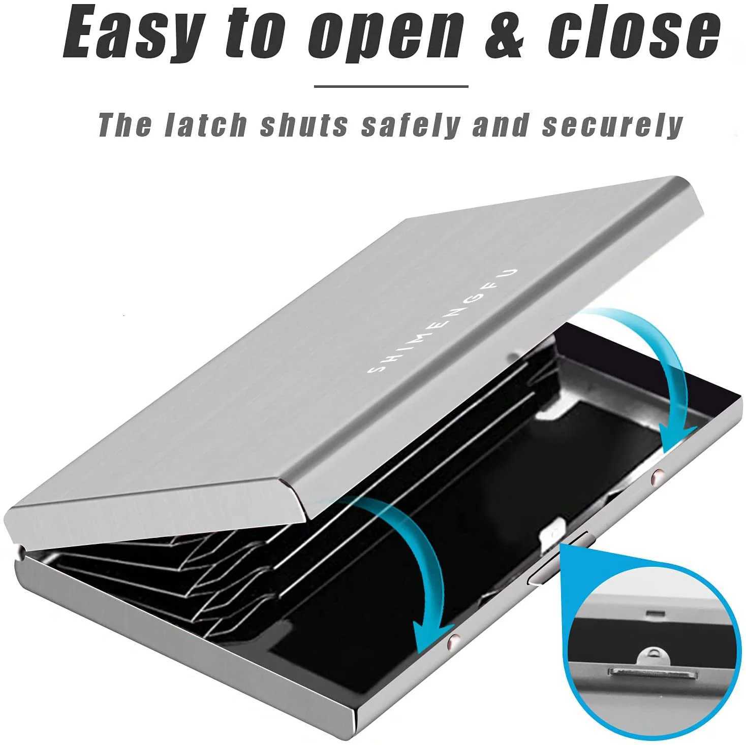 Stainless Steel Antimagnetic Card Holder Metal Credit Card Case Business Organizer Purse for Men And WomenW251017