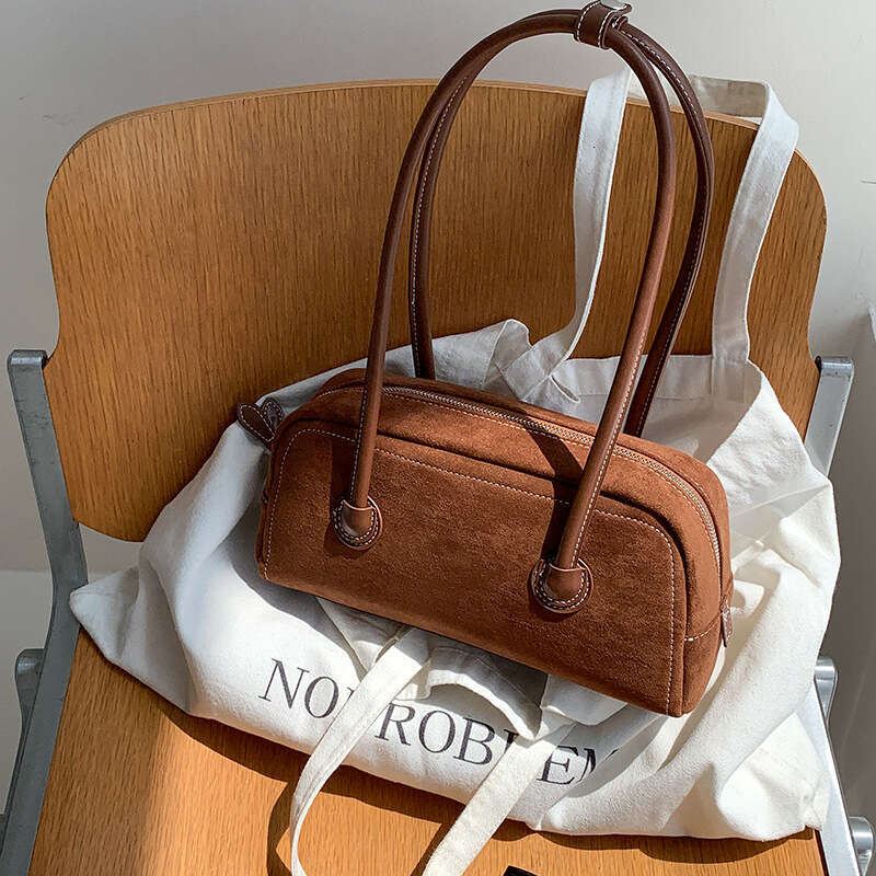 Fashion New Suede Niche High-End Baguette Large Capacity Versatile Shoulder Bag For Women B5