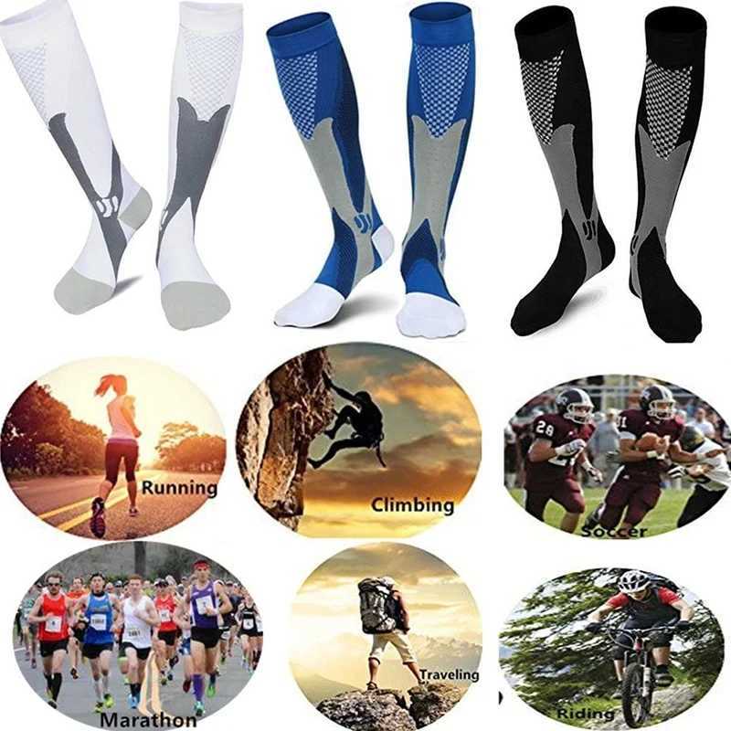 Compression Socks Medical Varicose Veins Men Sports Socks Outdoor Cycling Running Tourism Elastic Socks Knee Blood Circulation C251017