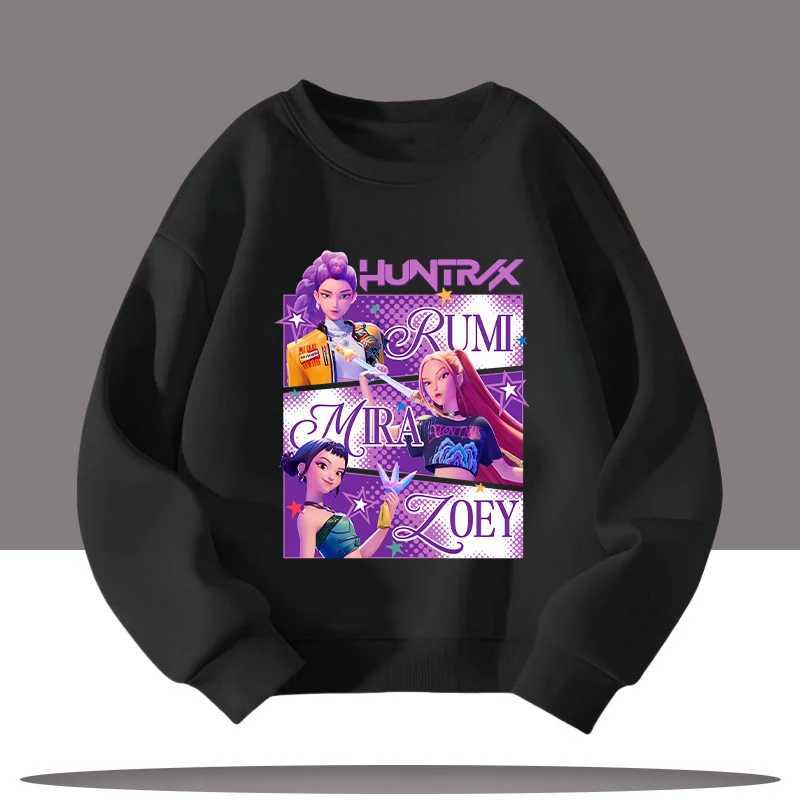 Kpop Demon Hunters New Childrens Roundneck Sports Shirt with Print 312 Years Old Cute Girl Casual Top C251017