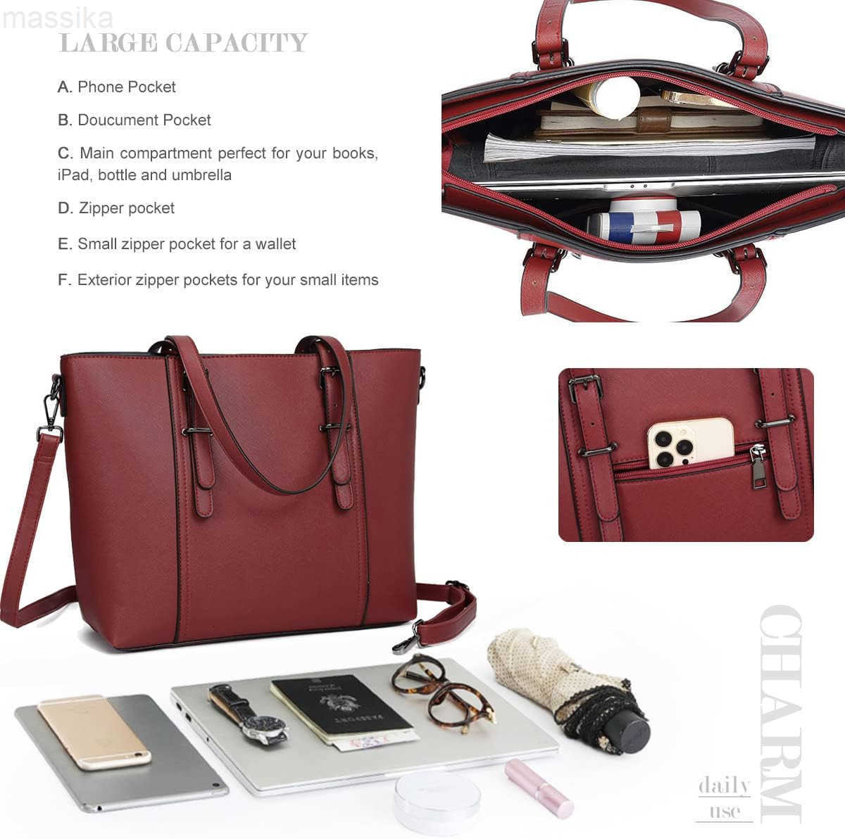 Women Purses and Handbags Tote Shoulder Bag Top Handle Satchel Bags for Ladies M251017