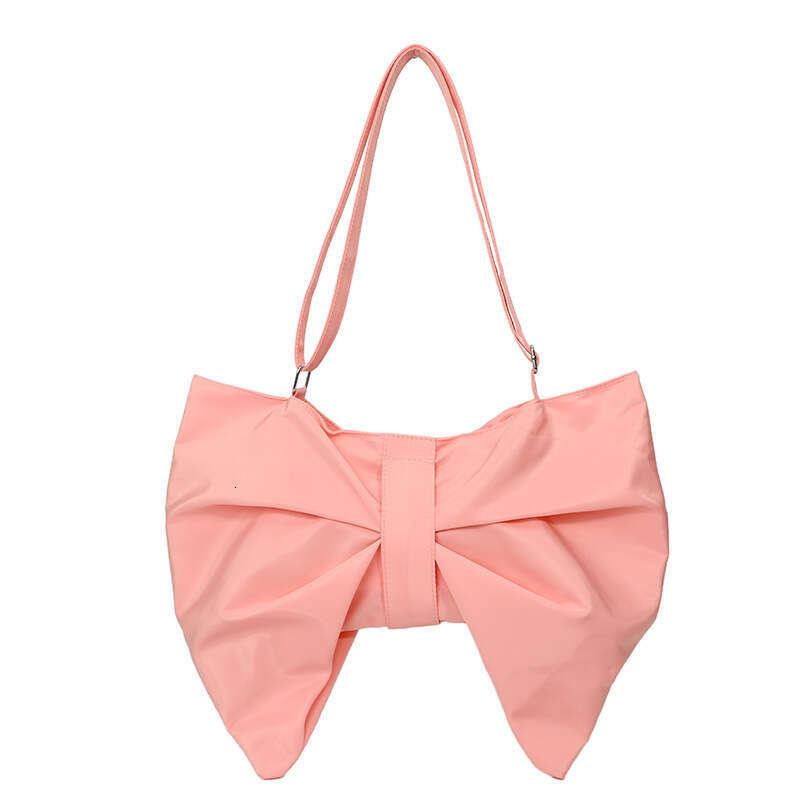 Korean Style Personality Bowknot Tote Large Capacity Crossbody Single Shoulder Cloth Women's Canvas Bag Elegant Student