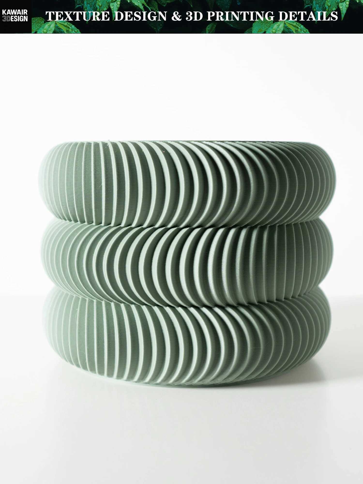 Modern Minimst 3D Printed Plant Pot Biodegradable Flower Planter for Home Decor EcoFriendly Sustainable Gift Maro C251017