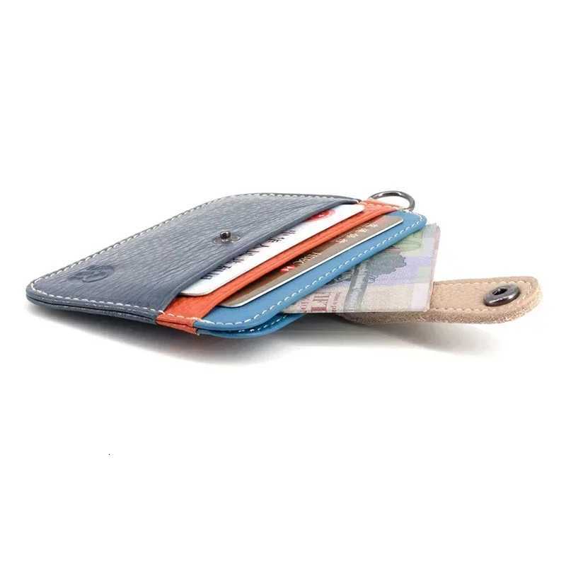 Genuine Leather Credit Card Holder for Men Luxury Designer Womens Wallet Portable Short Slim Cardholder Purses GiftsW251017