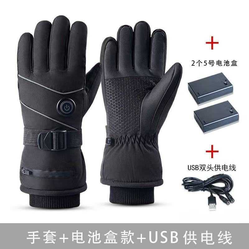 Electric Heated Gloves Touch Screen Winter Mens Skiing Riding Motorcycle Coldproof Warm Heating Charging Gloves H251017