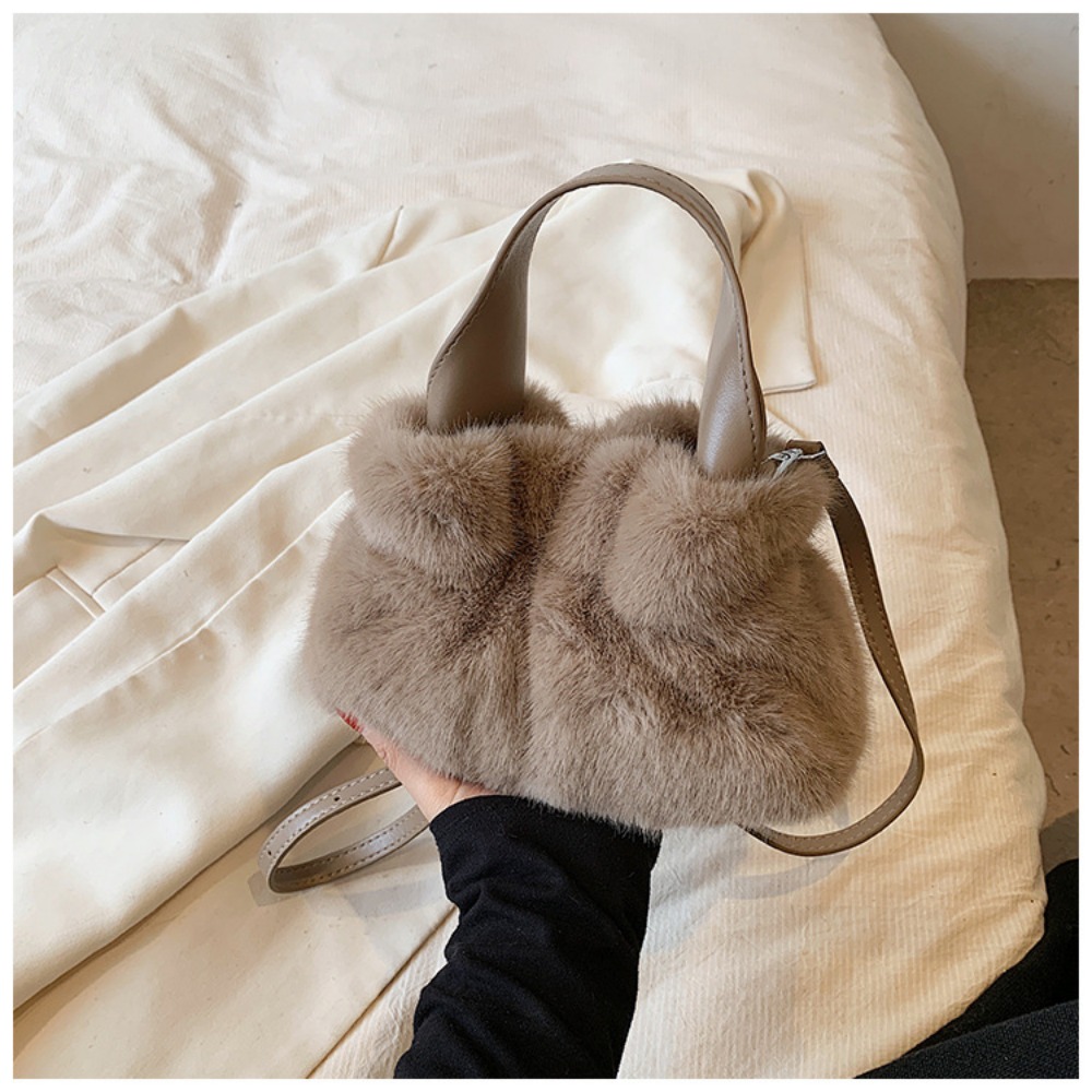 Stylish Fall-Winter Faux Fur Crossbody for Her Soft Material, Trendy Shape, Versatile Carry Options