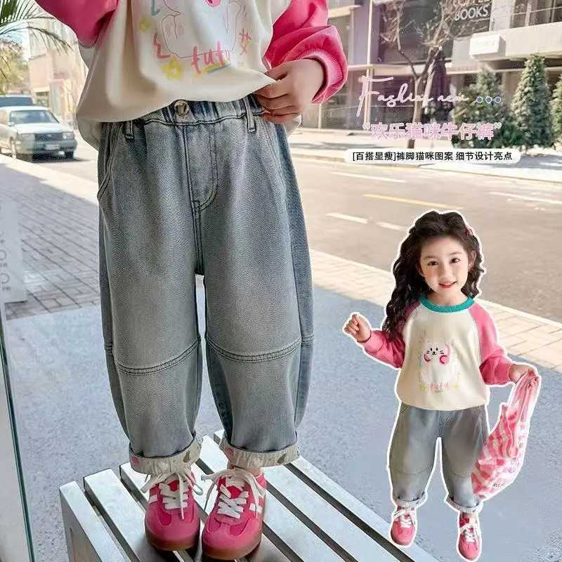 Kids Girl Jeans Pants Excellent Quality Cotton New Casual Children Trousers Baby Toddler Comfortable Clothes 90140CMT251017