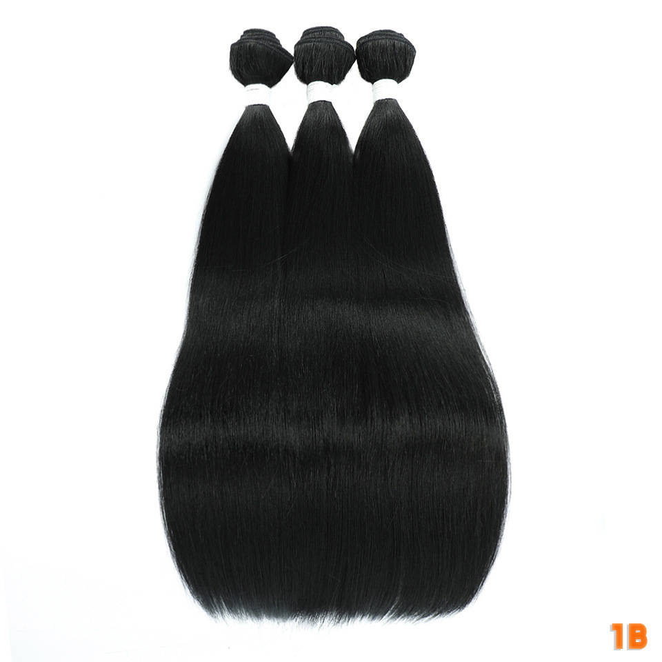 Straight Hair s Heat Resistant Synthetic Bundles Colorful High Temperature Cosplay Brown Blonde 240410