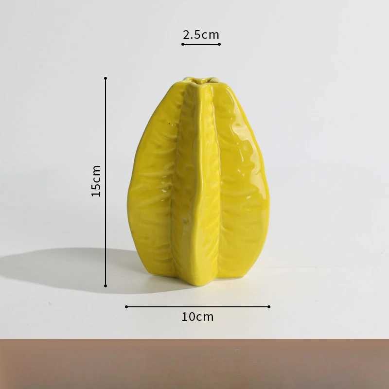 Ceramic Vase Star Fruit Creative Cream Wind Nordic Style Modern Simple Flower Arrangement Hydroponic Floral Jewelry Ornament C251017