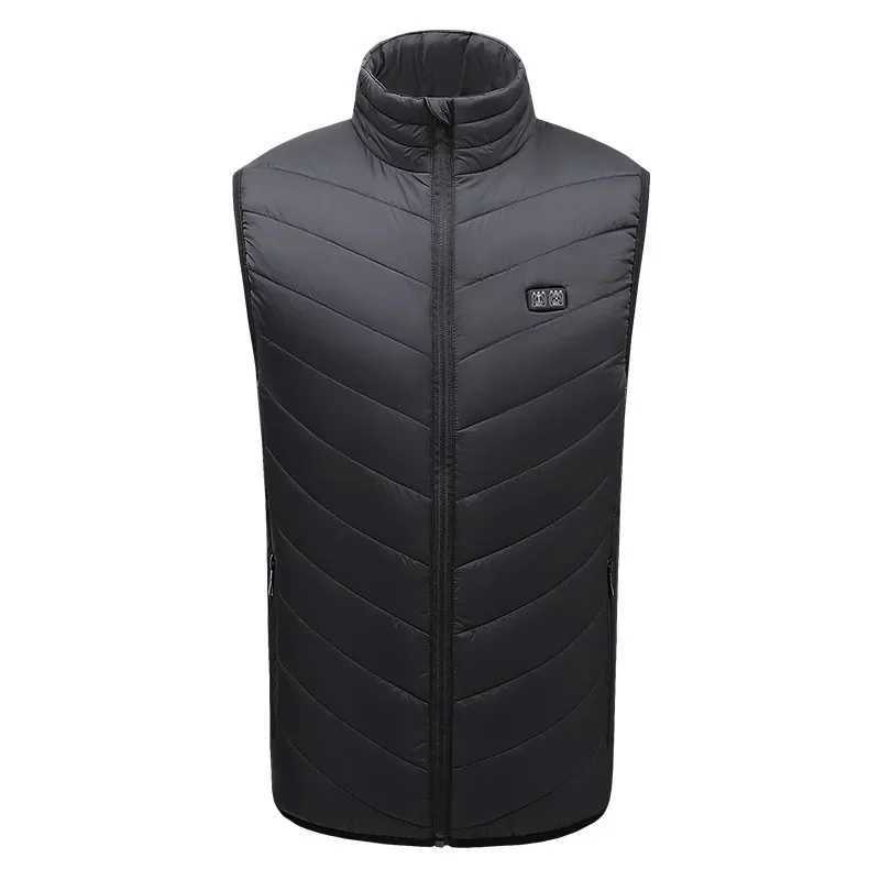 Smart Electric Heating Vest Mens Outdoor Cold Resistance Cotton Jacket Heating Waistcoat Intelligent Heating Mens Vest H251017