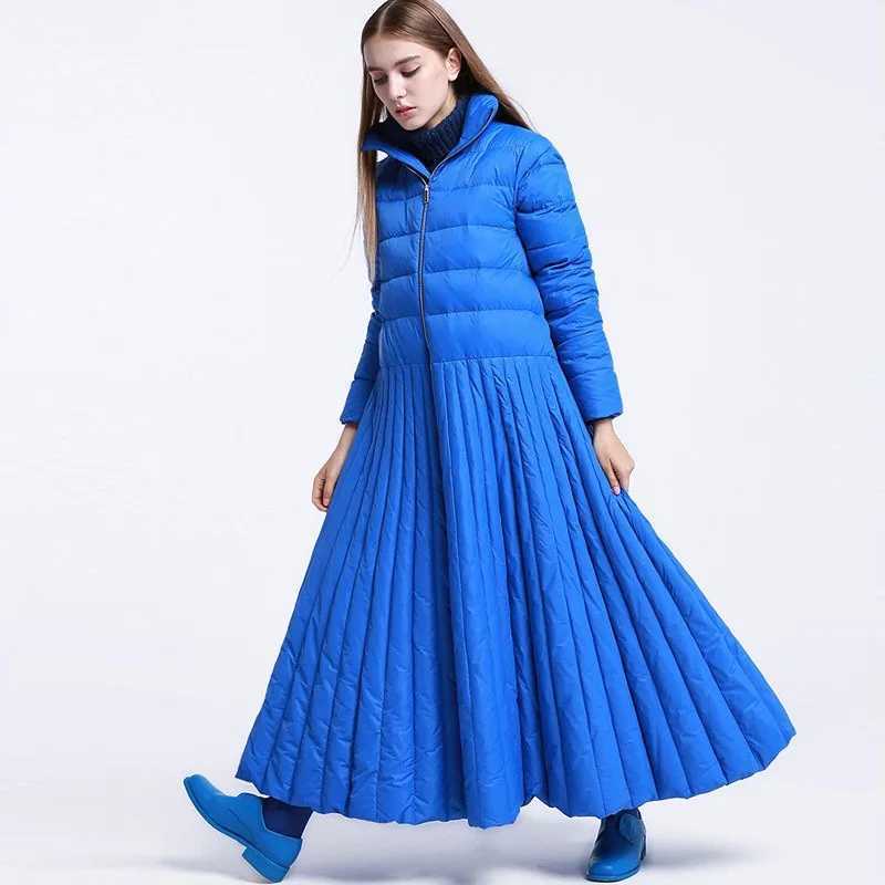 Womens Autumn Winter Skirt Down Jacket Long Size Plus Size Thick Warm Simple Comfortable Loose Casual Niche Versatile Skinny W251016