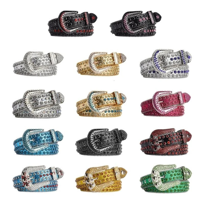 Casual Belts Adult Temperament Full Diamond Waist Belts Western Cowgirl Cowboy Fashion Belt for Jeans Skirt 251010