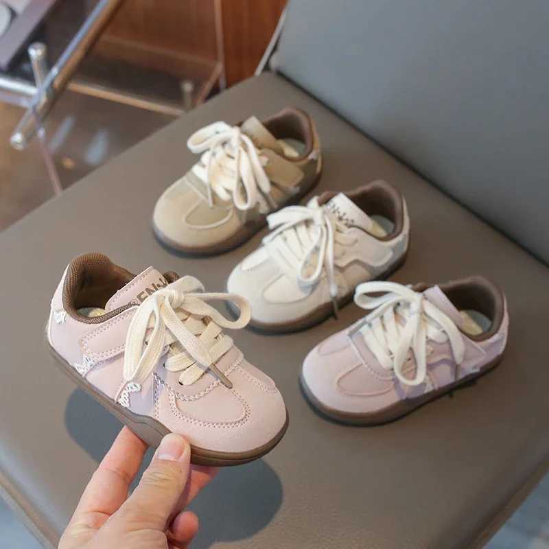 New Childrens Shoe for Girl Spring Autumn Versatile Kids Causal School Shoes Sweet Chic Ruffled Edge Toddlers Running SneakersT251017