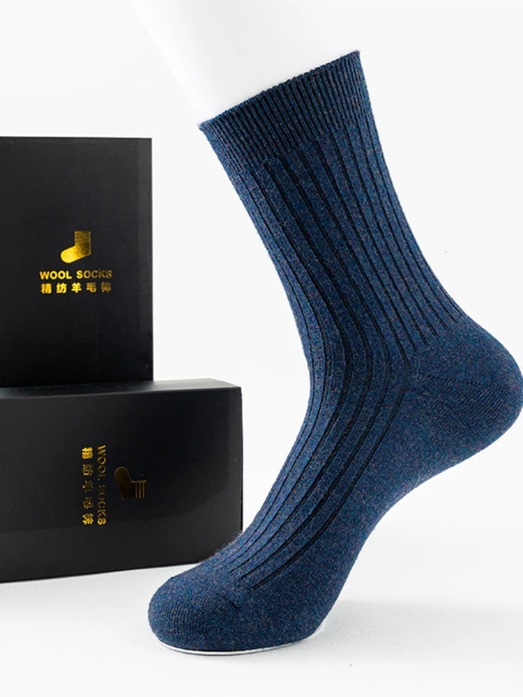MVLYFLRT Mens Pure Wool Knitted Socks Casual Medium Tube Socks Antibacterial and Deodorizing Mens Socks Warm and Elastic 251017