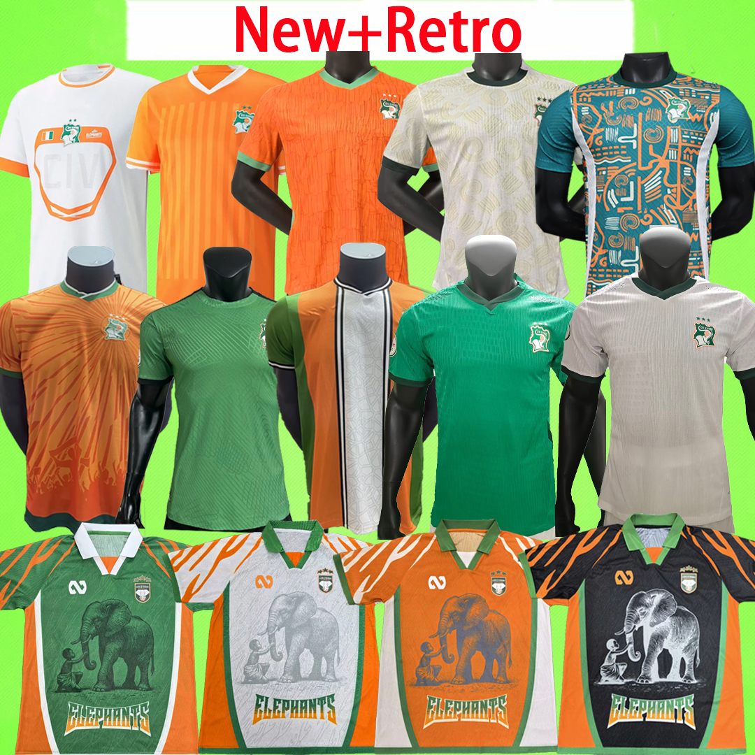 New + Retro Cote D'ivoire 2024 2025 2026 Cote d Ivoire Soccer Jerseys shorts ivory coast KIDS 24 25 26 27 football shirt T home away Uniform fans player version special kit