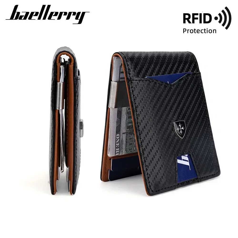 Rfid Carbon Fiber Luxury Men Wallets Money Bag Slim Thin Man Card Holder Wallet for Men Small Short Purse credit card holderW251017
