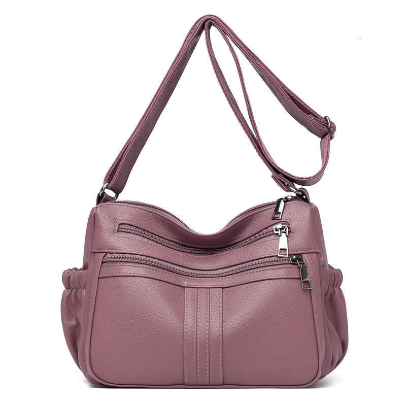 Fashion Mom New Women's PU Soft Leather Texture Crossbody Large Capacity Simple Casual Shoulder Bag,designer bag Luxury Bag bag tote bag