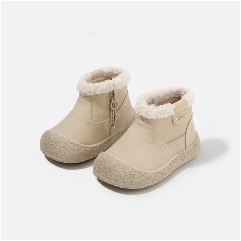 Winter Baby Snow Boots Leather Thick Plush Warm Waterproof Shoes for Toddler Kids EU 1626 Fashion Little Girls Boys Warmth 251015