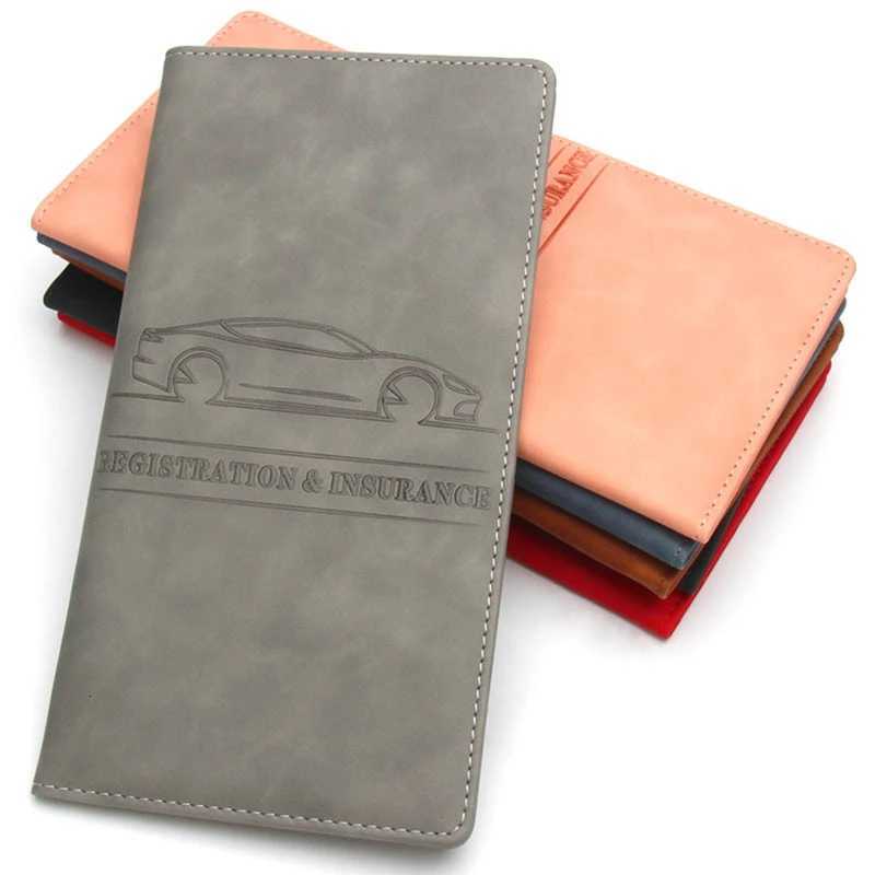 Car Registration Insurance Holder Driving License Cover Leather Auto Documents Drivers License Storage Bag Credit Card HolderW251017