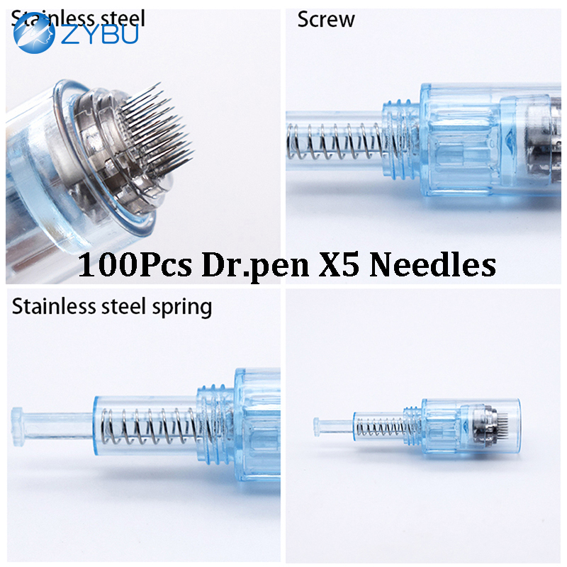100pcs drpen X5 machine Accessories Cartridges ultima microneedling Parts screw needles 9/12/24/36/42 pins nano 3D 5D Derma Pen MTS Replacement Tips