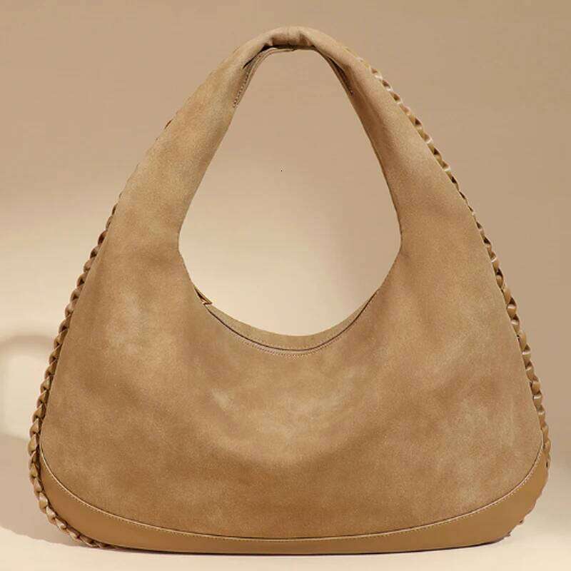Designer Bags New Suede Frosted Shoulder Retro Large Capacity Commuting Armpit Hand Carried Versatile Fashion Crescent Bag Hot Selling