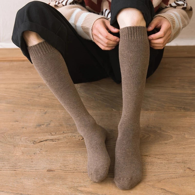 6PCS3Pairs Mens Winter Compression Stocking Warm Knee High Long Leg Terry Socks Warm Thicken Cover Calf Socks Size 3844 251017