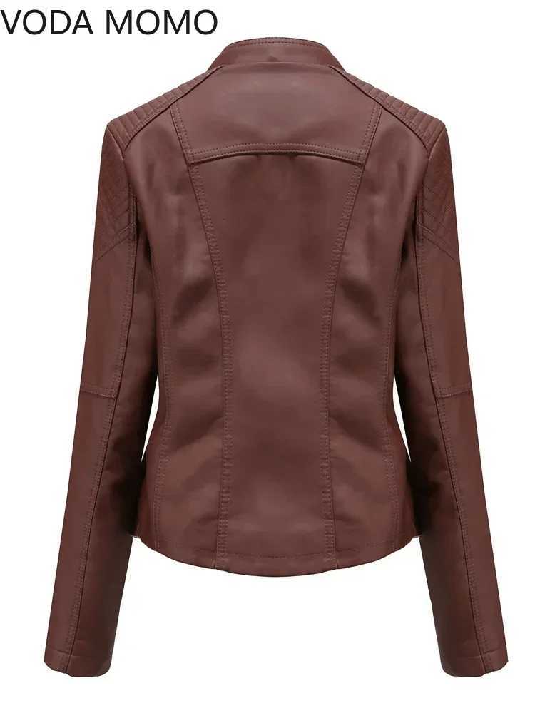 12 Colors S4XL New Autumn Spring Women Short Faux PU Jacket Slim Fashion Punk Outwear Motorcycle Leather Jacket Casual CoatT251017