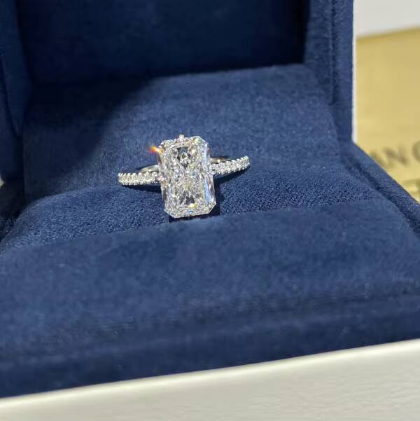 Wedding Ring Gift Private Customized Factory Wholesale CVD Laboratory Artificial Cultivation Diamond Jewelry Lab Diamond Ring