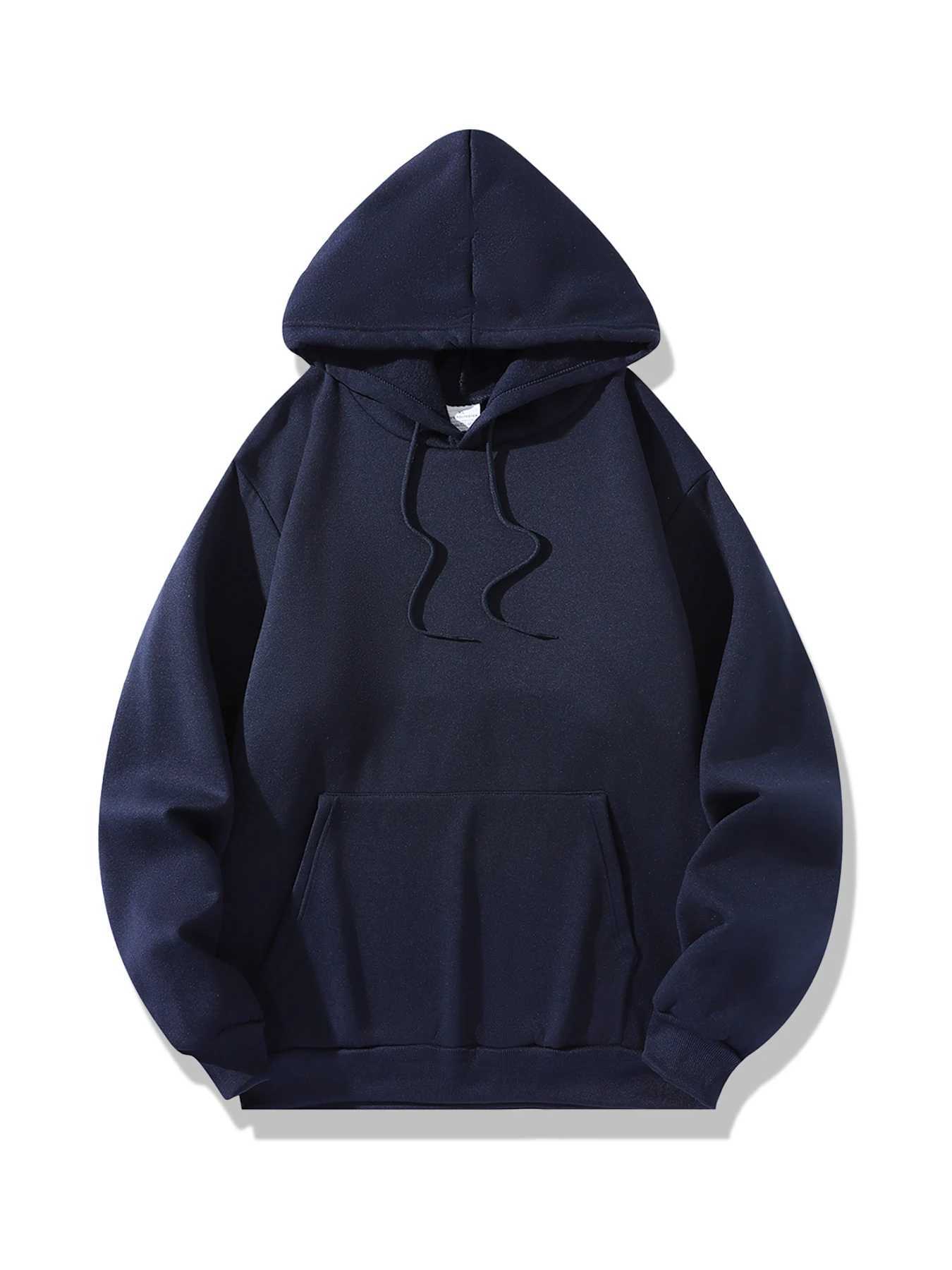 Mens Hoodies Autumn Winter Thicken Casual Hoodie Sweatshirts Oversize Solid Color Men Top Hoodies Fashion for Male Outdoor Z251017