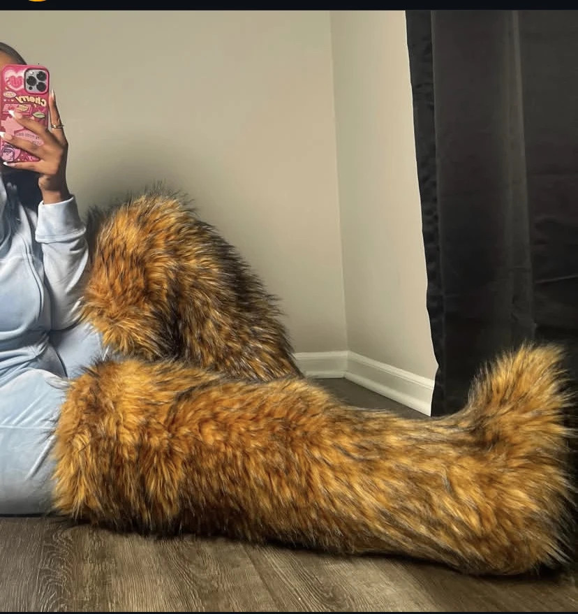 Womens Thigh High Mongolian Boots High Boots Winter Fox Fur Snow Boots Womens Boots Leg Warm Boots NonSlip Soles 251014