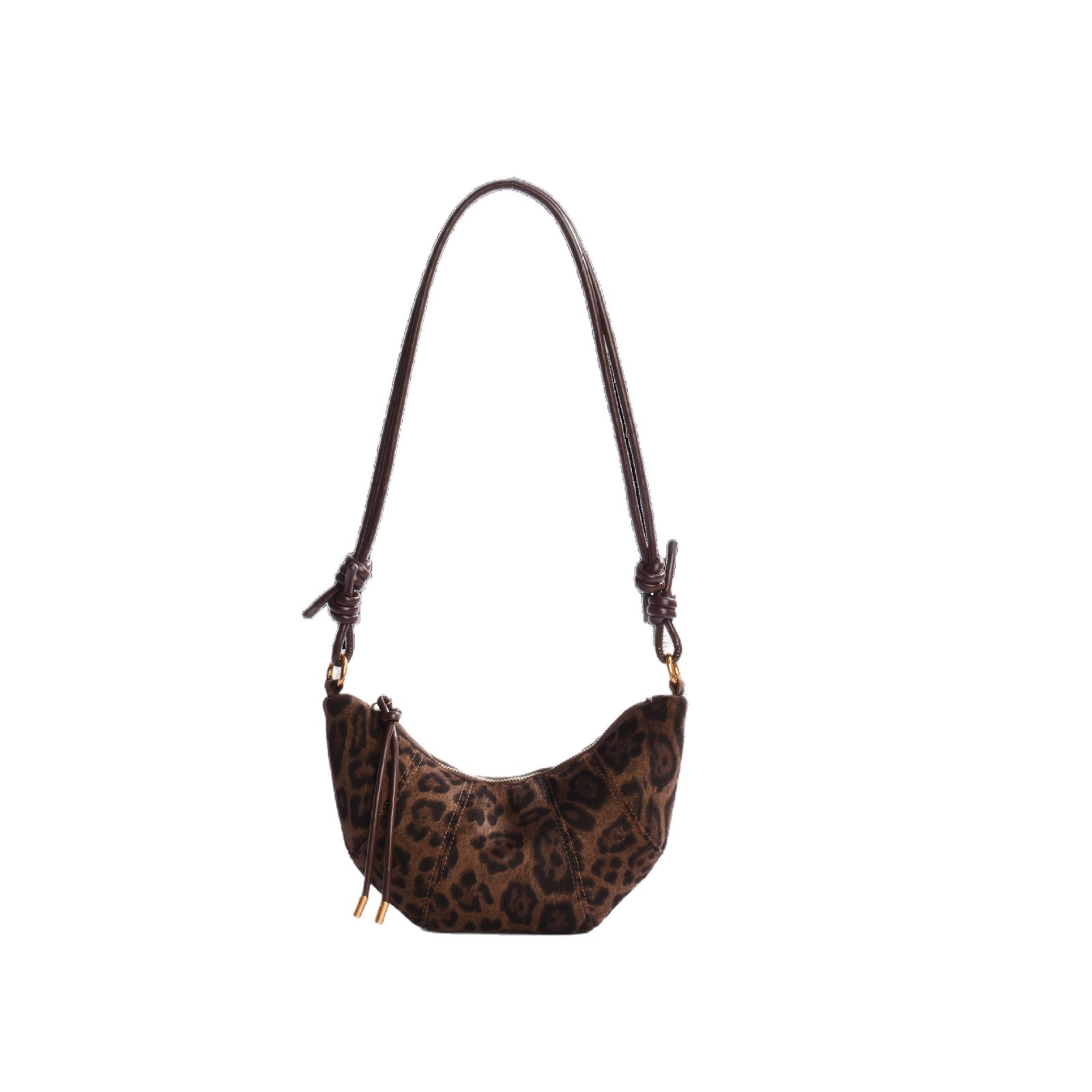 High-end sense one-shoulder bag niche and fashionable dumpling bag for women retro leopard print one-shoulder bag personalized crossbody bag