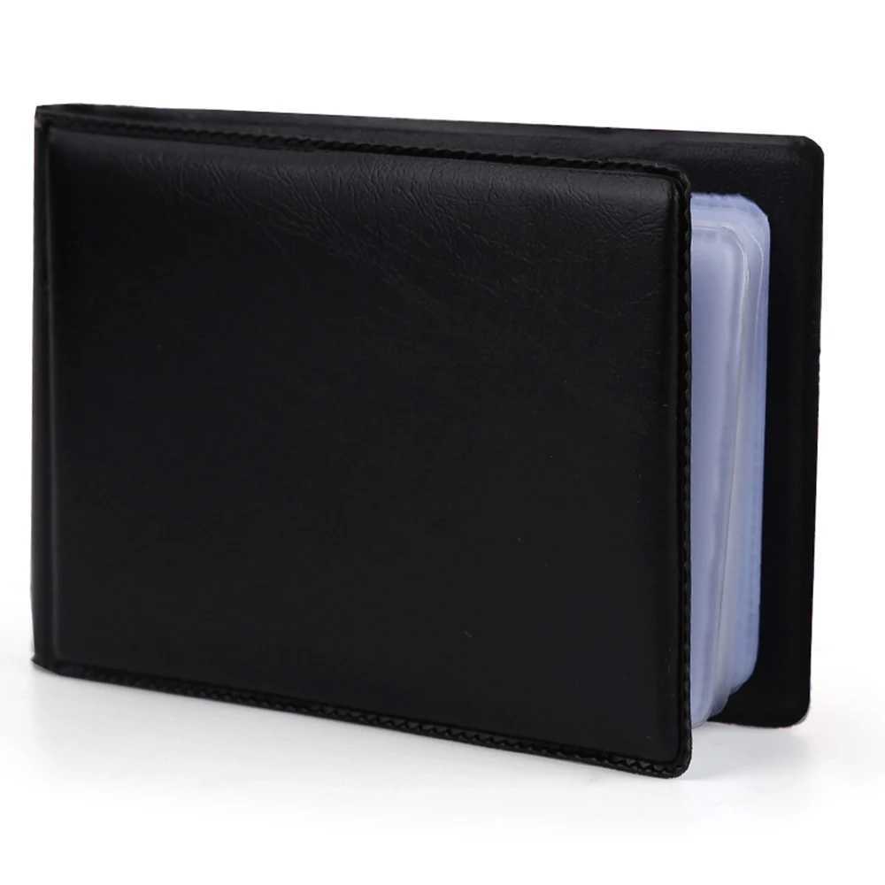 40 Slots PU Leather Card Holder Wallet Black Credit Card Wallet For Business Men Portable Card Collection Book Storage CaseW251017