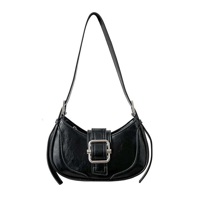 Women's Autumn Winter New Creative Single Shoulder Underarm Commuting Fashion Niche Baguette Crescent Bag High-End Feel B5