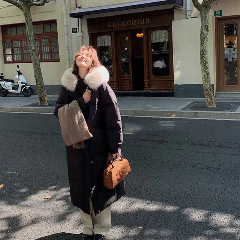 2025 New Fashion Warm Hooded Winter White Duck Down Women Down Jacket Natural Fur Collar Womens Down Jacket H227 W251016