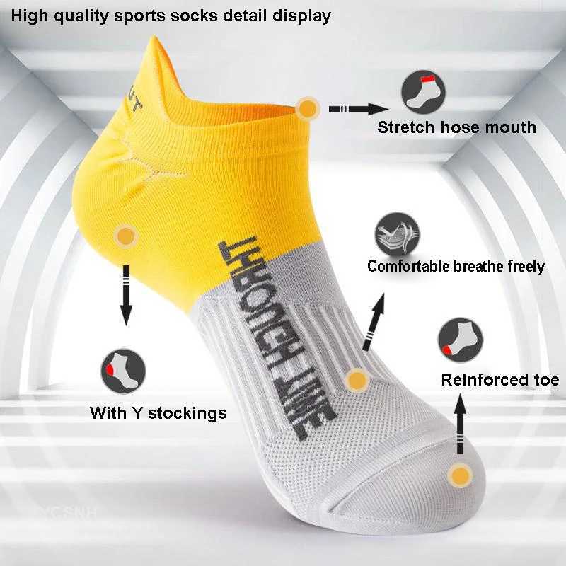 5 PairsLot Spring Summer Mens Sports Running Socks Protective Ankle Socks Thin Breathable Deodorant Fitness Short Socks 3844 C251017